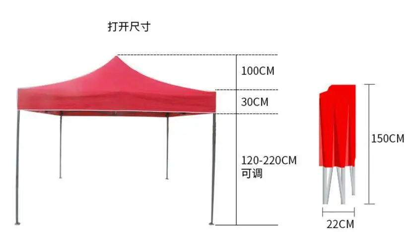 Индивидуальный 3x3 м водонепроницаемый складной рекламный тент Автостоянка солнечные укрытия открытый Servival тент навес