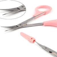 Sharp Tip Makeup Eyebrow Scissors Stainless Steel Curved Tip Nose Hair Cutter Manicure Nail Dead Skin Remover Trimming Tool 2