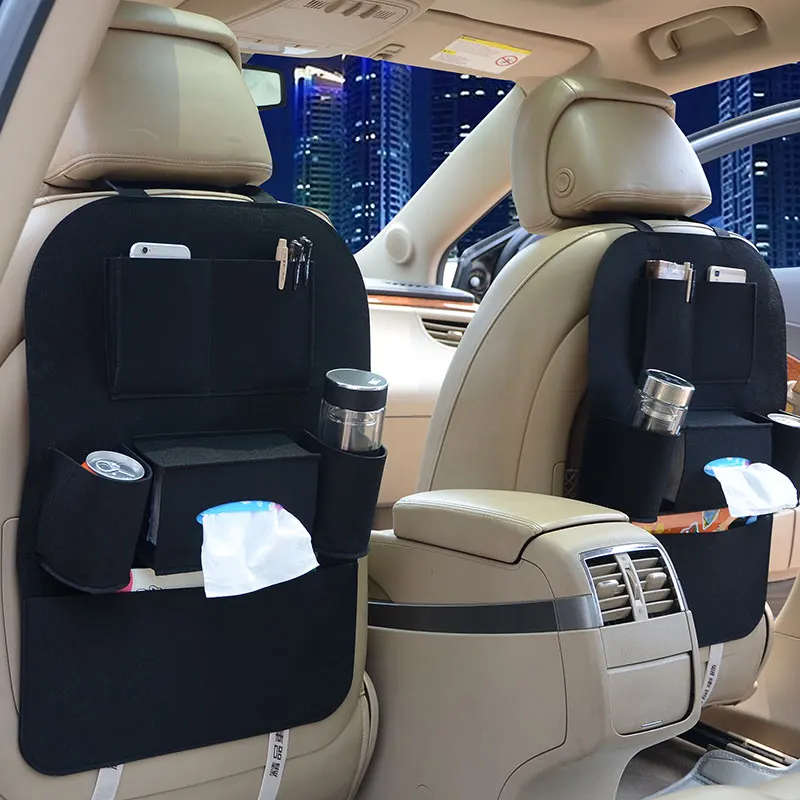 Car storage bag Rear seat backrest Multifunctional storage bag Car
