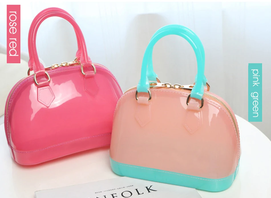 Высокое качество ПВХ яркий цвет пластиковая сумка в виде ракушки сумка на плечо Летняя Пляжная сумка женская сумка телесный красный черный розовый