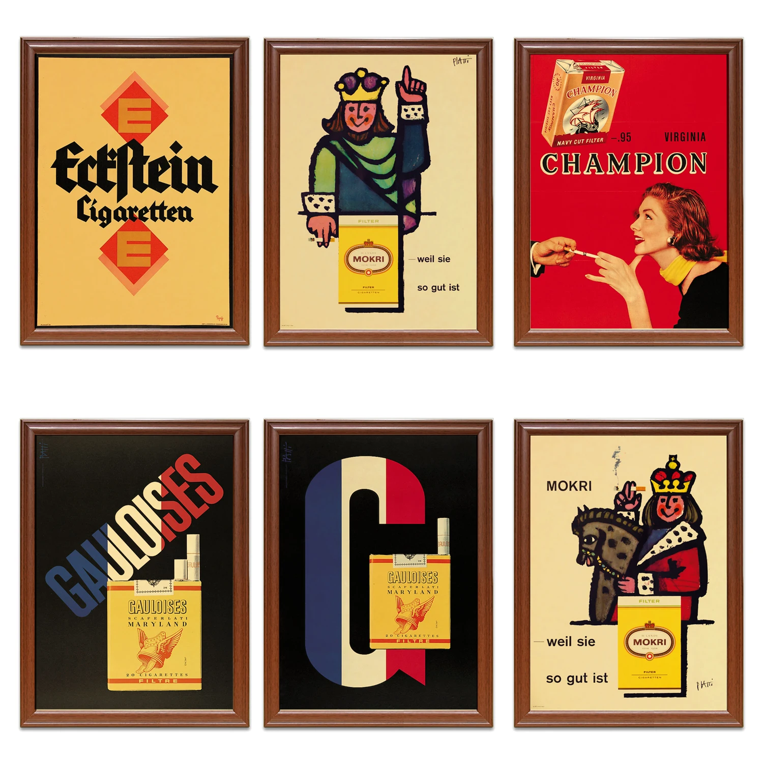 

Vintage 1900s Cigarettes Tobacco Ads Poster Mokri Kraft Posters Classic Canvas Paintings Wall Stickers Home Decor Gift