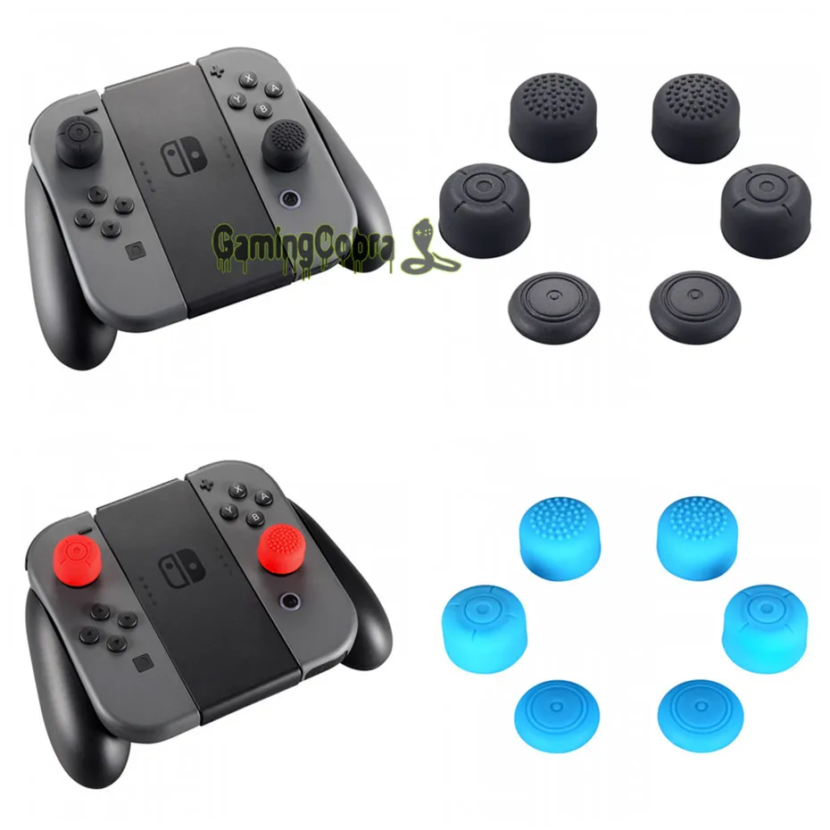 6 Pcs Silicone Extended Length Thumb Grips for Nintendo Switch NSPJ0006