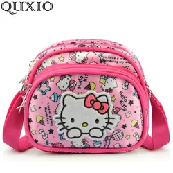 Hello kitty Женская сумка-мессенджер для девочек Милая мультяшная Сумка розовая прекрасная нейлоновая сумка через плечо для детей подарок на