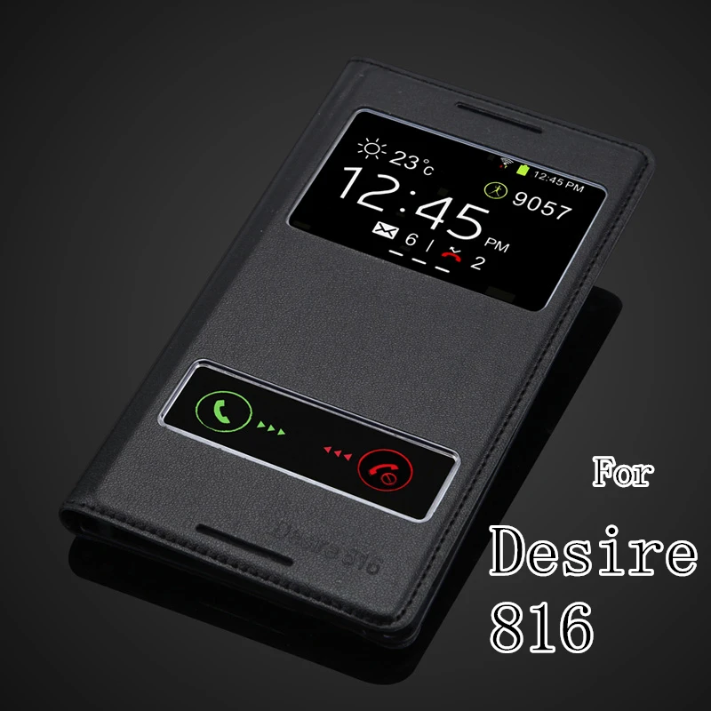 

Luxury Book Design PU Flip Leather Case for HTC Desire 816 800 D816W Phone Holder Bag Back Cover
