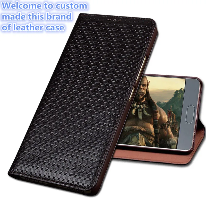 

ZD04 Genuine Leather Case for OPPO R11(5.5') Luxury Business Style Flip Stents Cover Bag for OPPO R11 Case