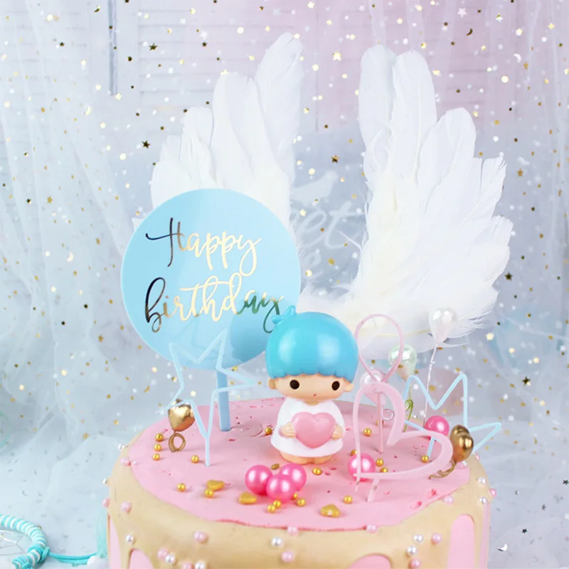Золотые буквы Топпер для торта «С Днем Рождения» детский душ Кружева уши кролика флажки для торта акриловые торт Топпер день рождения торт Декор
