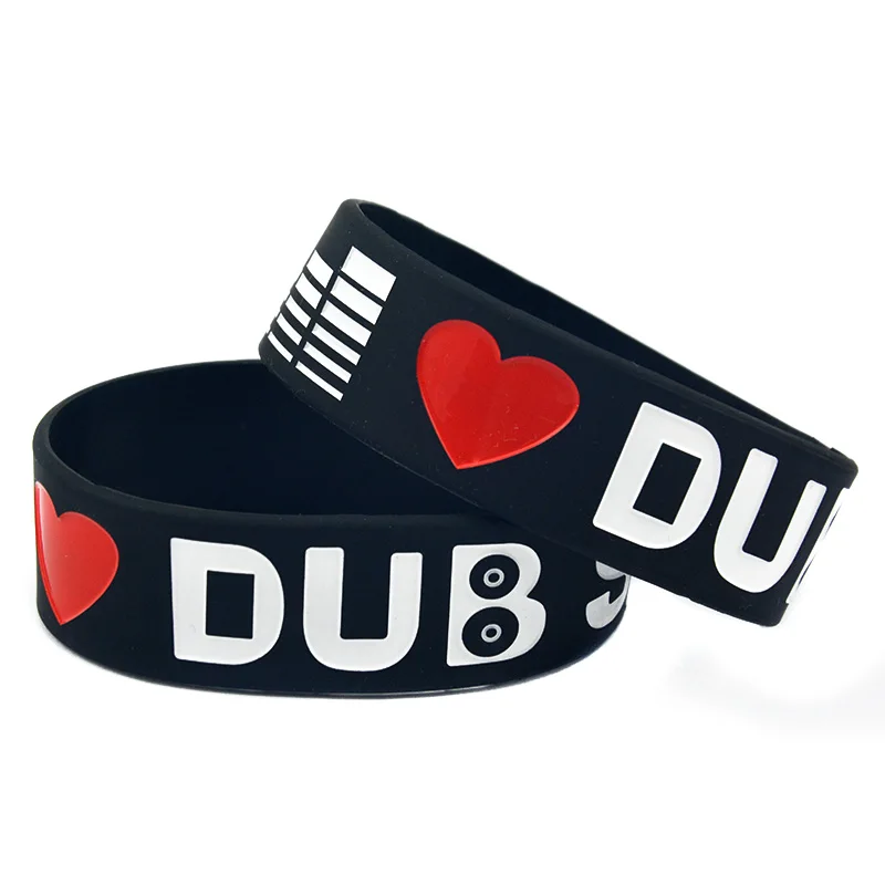 1 шт Love DUB шаг силиконовый резиновый браслет Черный и белый|Браслеты с шармами| |