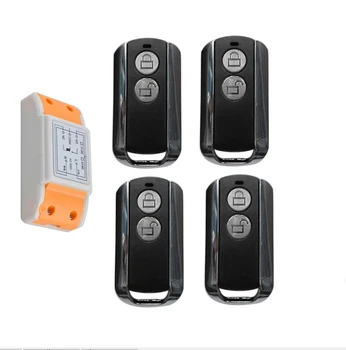 

New 220 v 1 ch remote control switch 1 * receiver + 4 * transmitter nti-theft alarm/electric doors/ Windows remote control