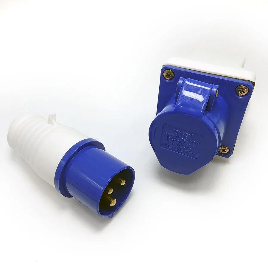  Industrial plug and socket connector 380V three-phase electric 3 core 4 core 5 hole 16A waterproof 