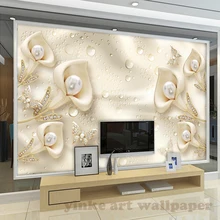 Современные 3d обои каллилия Бабочка 3D Роспись на шелке обои на заказ обои для гостиной диван тв обои для рабочего стола