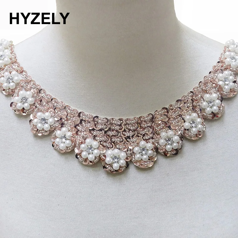 

1pc White Embroidered Beads Rhinestone Lace Collar Neckline V Collar Applique Embroidery Sewing Fabric Accessories