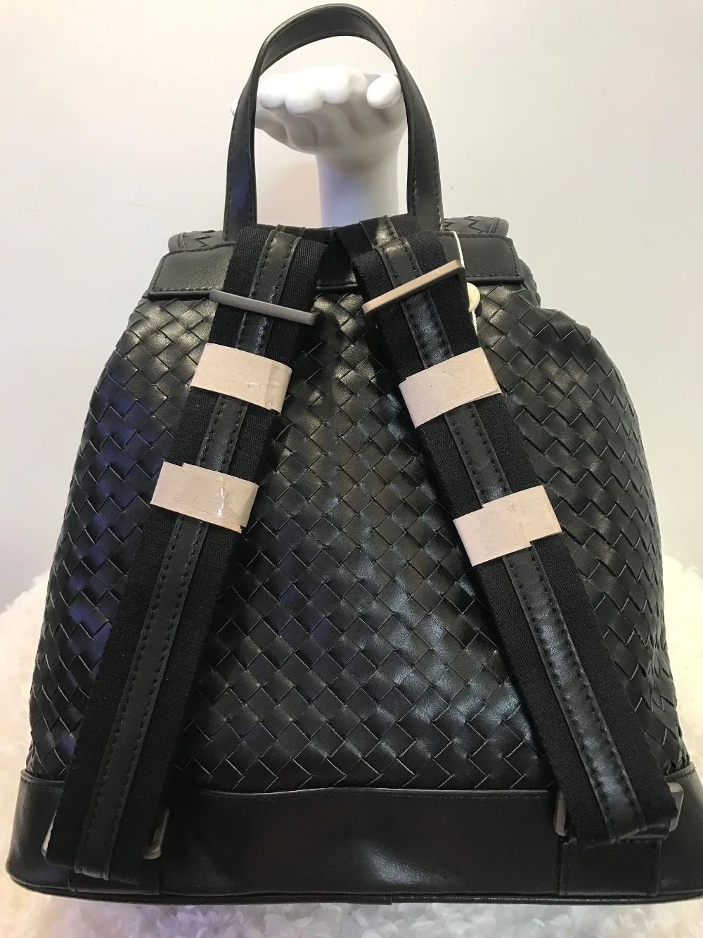 Schwarzes Woven Männer Zur Multi Und Muster Frauen kapazität Echtem 2019new Leder Mode Schaffell Verfügung High funktion Tasche wCUaqpxT