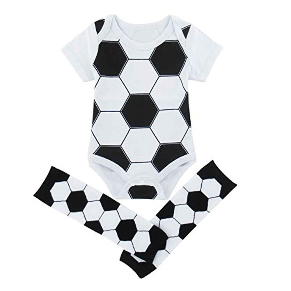 Baby Boy Soccer Costume Bodysuit With Leg Warmer Infant Sport Football