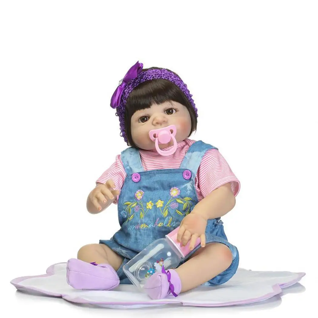 

Kids Soft Silicone Realistic With Clothes Reborn Opened Eyes 2-4Years Baby Doll Collectibles, Gift, Playmate