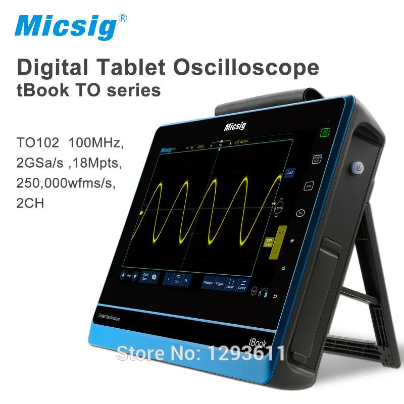 

Micsig 2 Channels Oscilloscope automotive diagnostic oscilloscope Digital scopemeter oscilloscope automotive 100MHz TO102