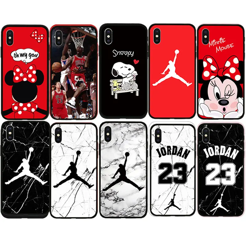 

Jordan Case For iphone 5 5 s se Case Cover Mickey Minnie Silicone Soft Cover Shell For Apple iPhone 6s 6 7 8 plus x xr xs max