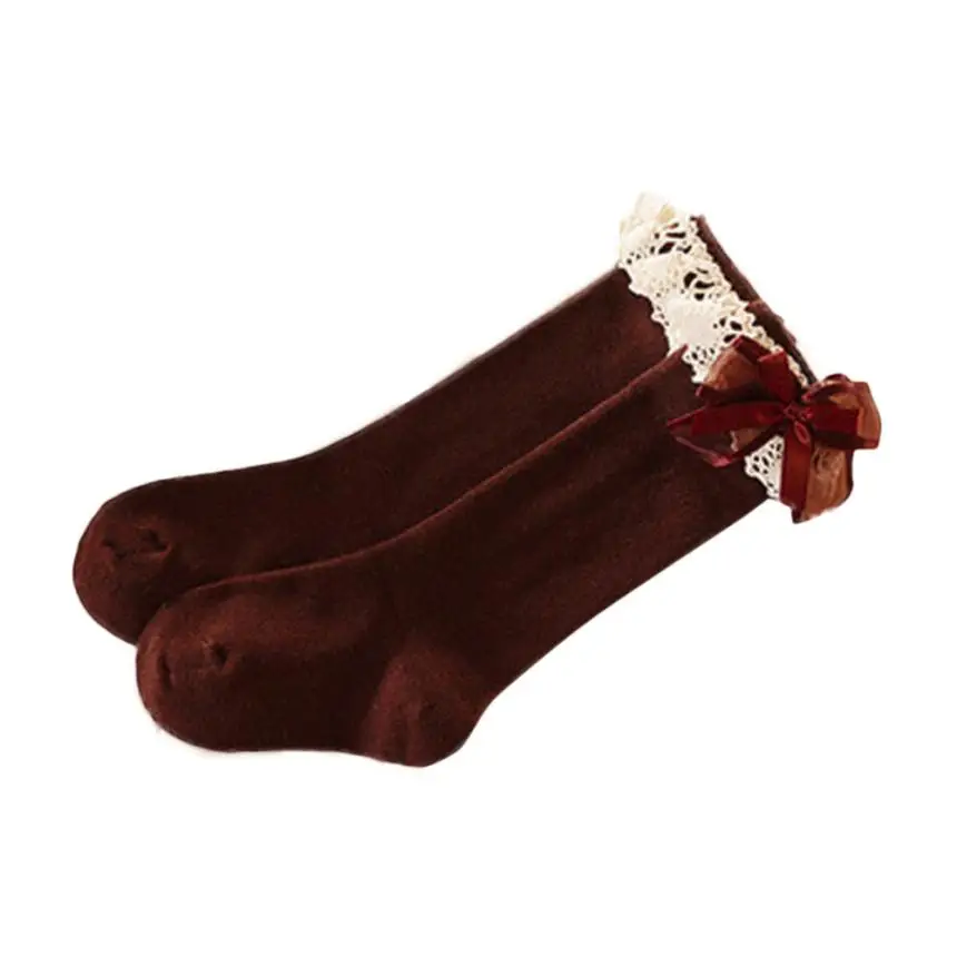 

TELOTUNY 1 Pairs Cotton Lace Medium Bowknot Solid Socks for Baby Boys Girls Toddler Kids Drop Shipping Z0828