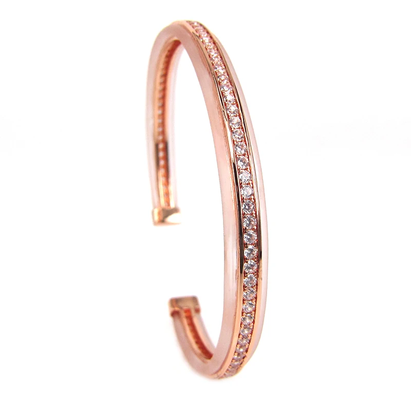 2019 Famous Brand Transparent Rubber Bangles,Rose Gold Cuff Bangles