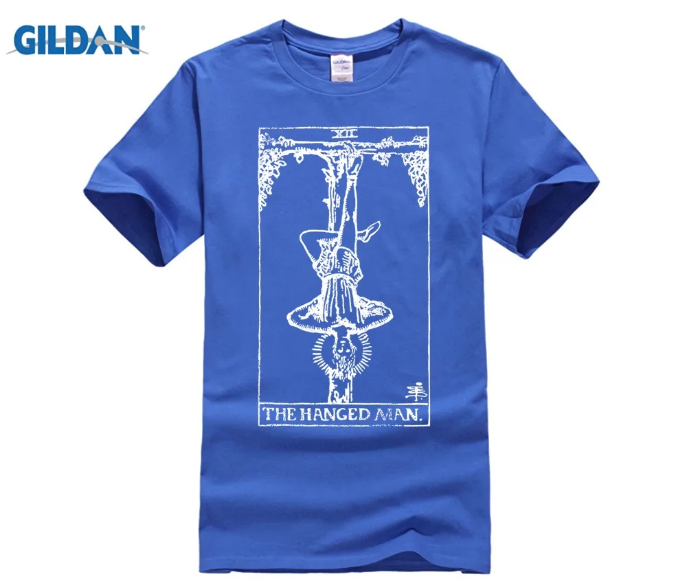 The Hanged Man Tarot Card XII T-Shirt (Vintage Design) Short Sleeves New Fashion T Shirt Men Clothing Summer Short Sleeve Cotton