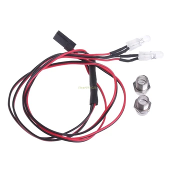 

2018 2-LED 5MM LED Light Set Super White Headlight For RC Car Truck Tank Crawler HSP AUG3_32