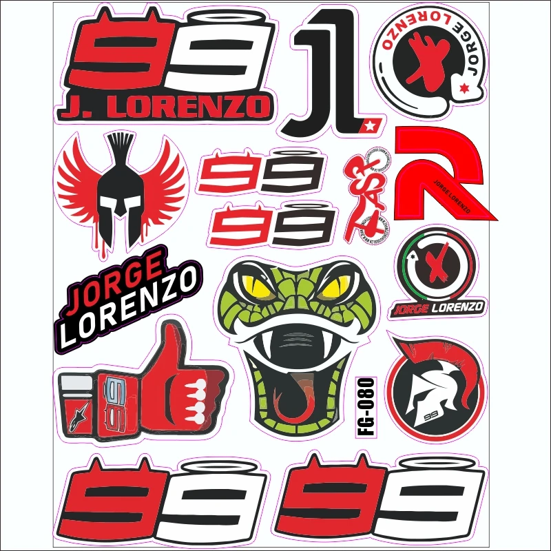 

Motorcycle PVC Reflective Stickers & Decals for Racing Motor Helmet Refrigerator Notebook Car Styling
