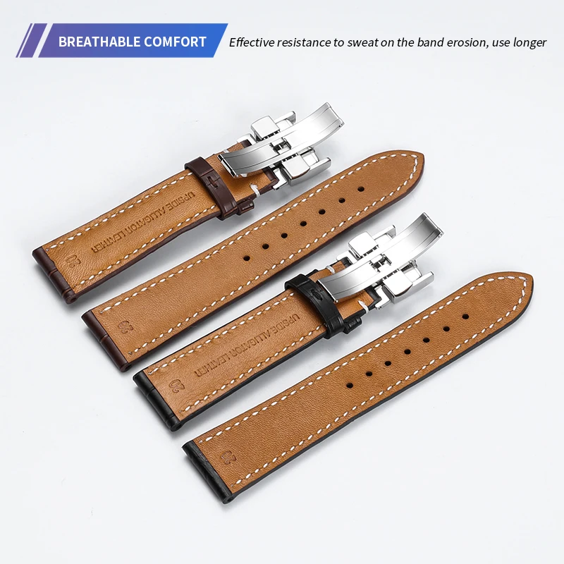 Longiness Master colección correas de reloj pulseras de cuero de vaca 19 20 21 мм