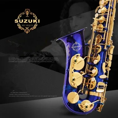 Cheap Quality goods down Japan's suzuki  E alto saxophone instruments The blue of the sky The saxophone/tube package mail