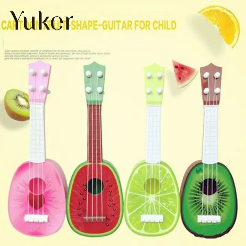 

Mini Guitar String Instruments Musical Ukulele Cute 8 Style Kids Fruit Guitar Creative Gift Box Toy Ukelele Baby Play violao