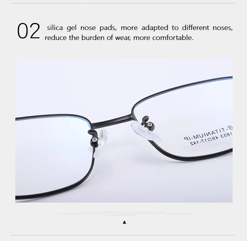 B Титан бизнес для мужчин's очки стильная оправа для очков Ultra Light половина обод близорукость очки, очки, очки в оправе мужчин новый