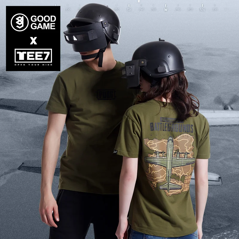 Футболка TEE7 Playerunknowns Battlegrounds хлопковая PUBG с коротким рукавом и o вырезом мужская