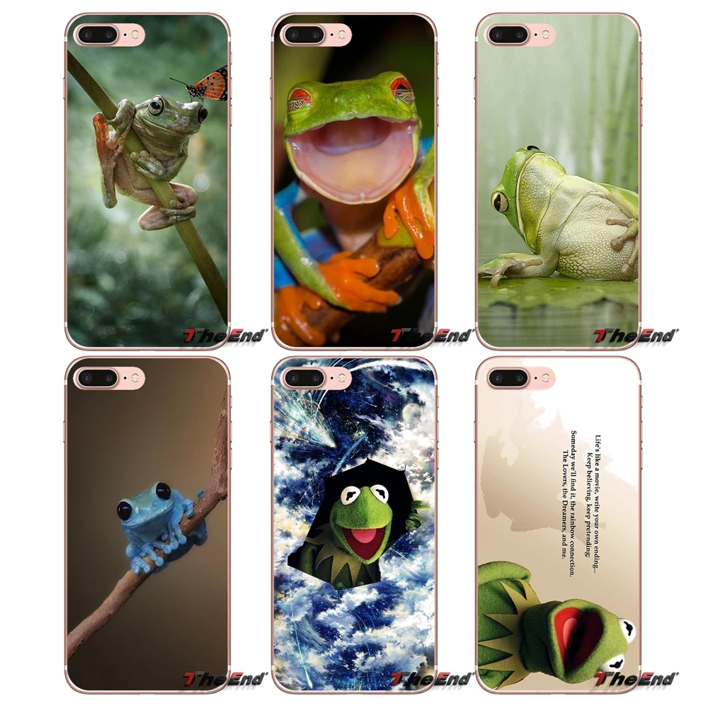 

For iPhone X 4 4S 5 5S 5C SE 6 6S 7 8 Plus Samsung Galaxy J1 J3 J5 J7 A3 A5 2016 2017 Frogs A rainbow frog Green Silicone Case