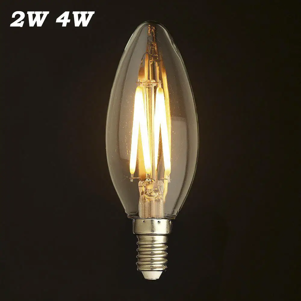 LightInBox Retro Antique LED Edison Bulb E14 LED Candle Light Lamp LED