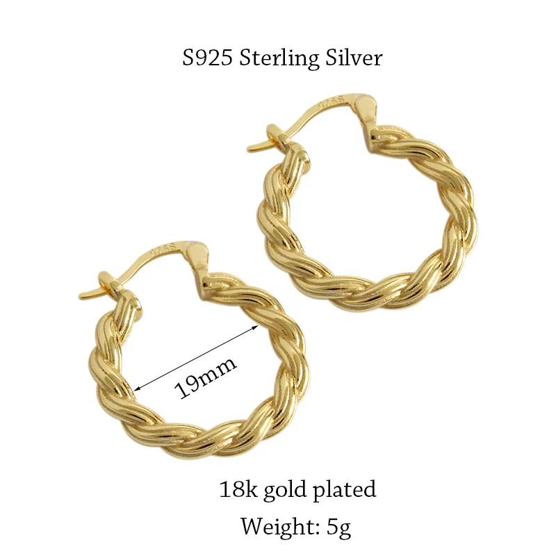 Винтажные маленькие серьги-кольца из стерлингового серебра 925 пробы для женщин, круглые серьги-кольца золотого цвета, серьги-кольца Plata De Ley 925, ювелирные изделия