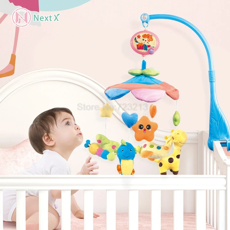 Nextx Clochette De Lit Pour Bebe Mobile Et Musical Avec Poupees En Peluche Colorees Et Douces Jouet Musical Rotatif Pour Berceau Aliexpress