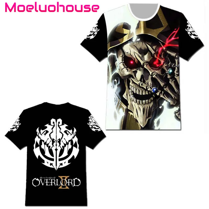 

Anime Overlord Ainz Ooal Gown T shirt Cosplay Costume Tee Tops Short Sleeve Casual Clothing Women Men Unisex
