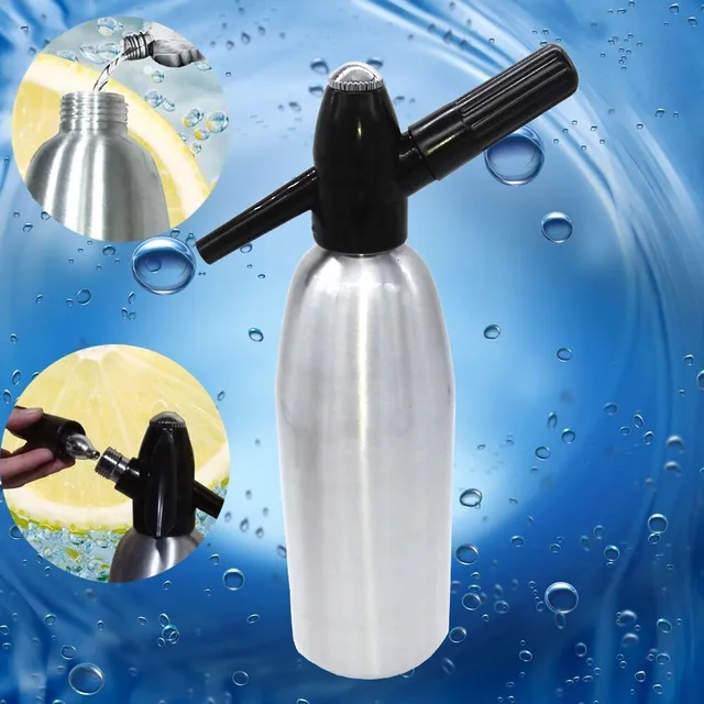 Free Shipping Hot Sale Bar Tools 1000ML Aluminum CO2 Soda Siphon Soda