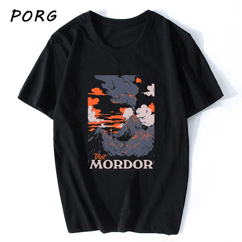 

Visit Mordor Black T Shirt Men Print Casual Streetwear Harajuku T-Shirt Camiseta Masculina Tee Shirt Homme 2019 Funny T Shirts