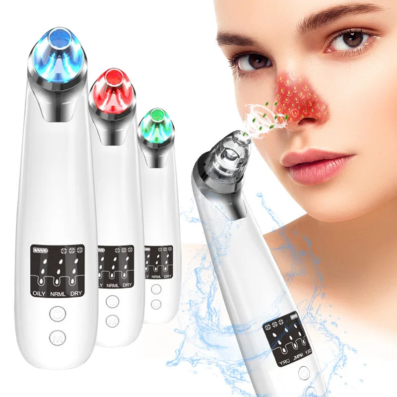 

MultiFunction Blackhead Remover Instrument Three-Color Skin Rejuvenation Facial Oil Acne Removal Pore Educe Wrinkle Firming Skin