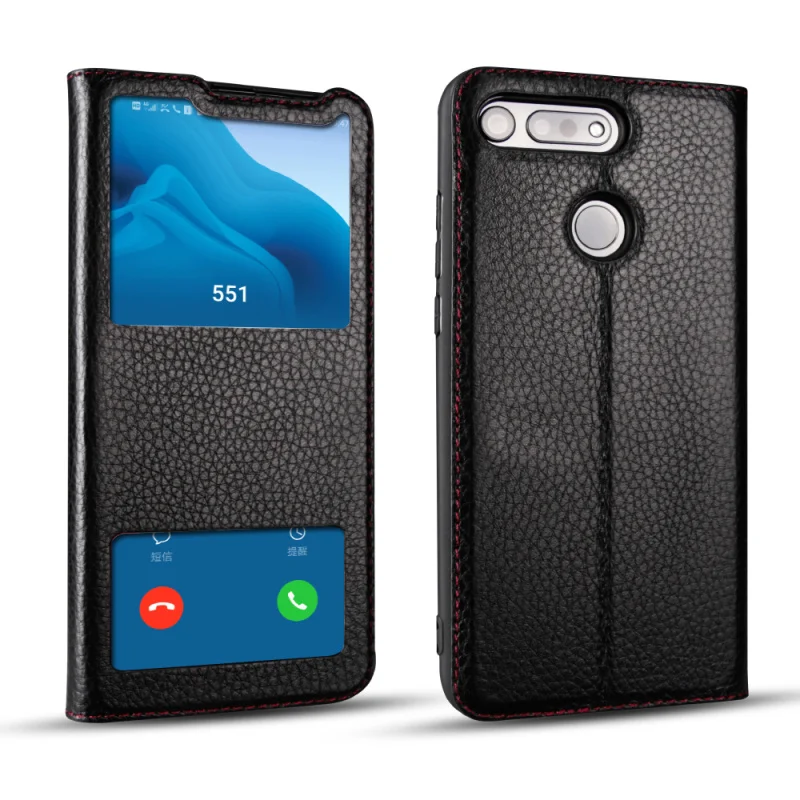 

Honor View 20 Case Dispaly View Genuine Leather Flip Case For Huawei Honor View 20 Cover Honor V20 Cell Phone Cases Bags Housing