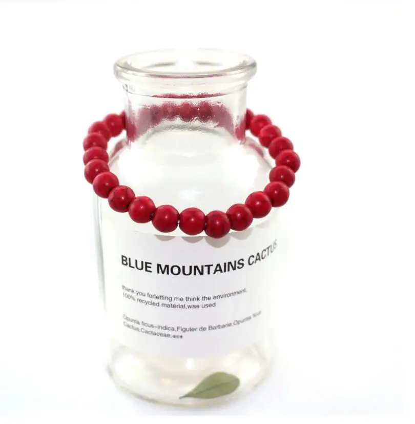 Горячая Распродажа, браслеты с натуральным родохрозитовым камнем для женщин и мужчин, розовый браслет и браслеты 8 мм, круглый каменный браслет, Прямая поставка