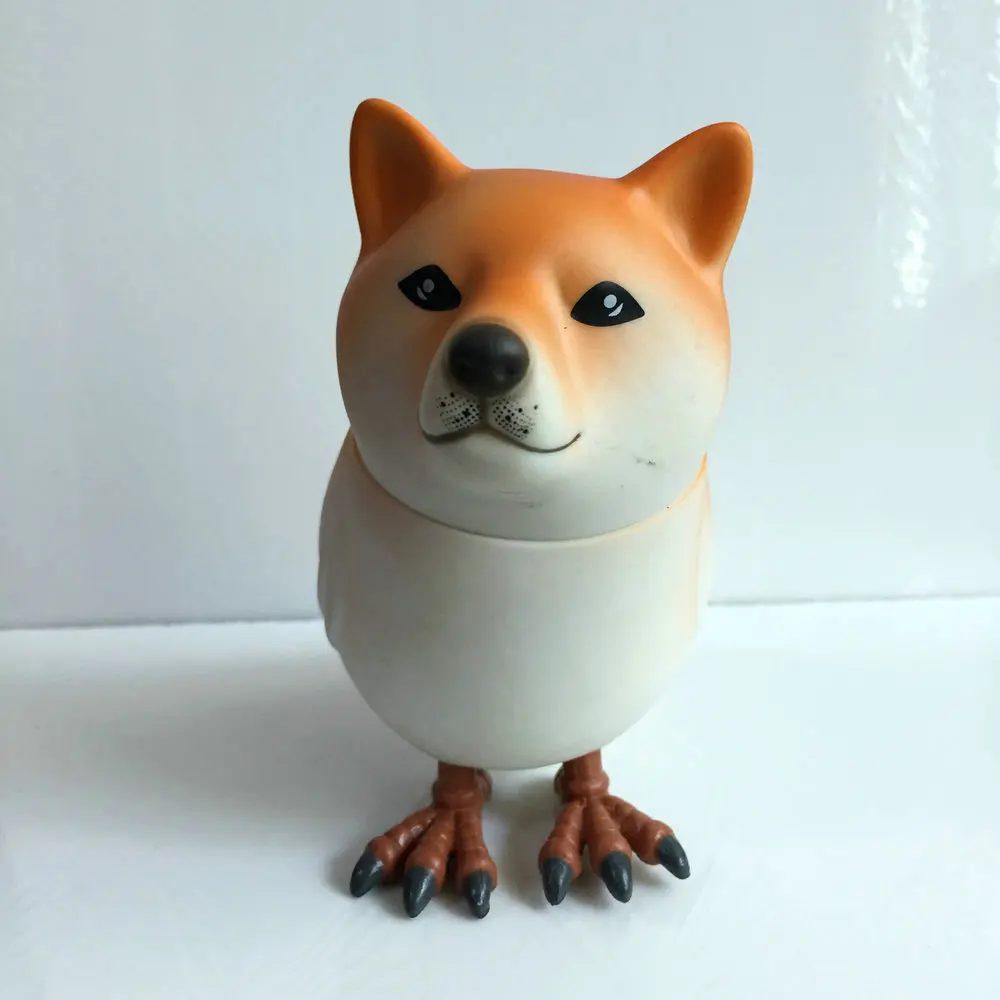

Cute Animal Cartoon Yellow Dog Head Bird Body Action Figure Toy AB081