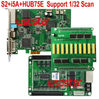 

S2+i5A+HUB75E 10*HUB75E Support 1/32 Scan LED sending card+LED receiving card+HUB card Hot sales Cheap price 2pcs/lot