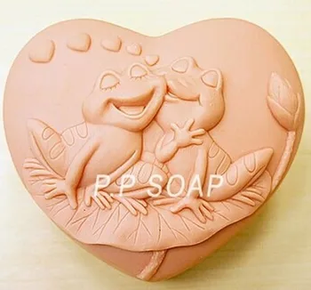 

ree shipping handmade soap silica gel mould candle soap mould silicone mold for DIY love frog