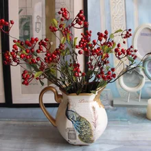 1 шт Сделай Сам искусственные фрукты ягоды искусственный материал свадебное украшение искусственный цветок гранатовый букет цветов вишневого дерева для домашнего декора