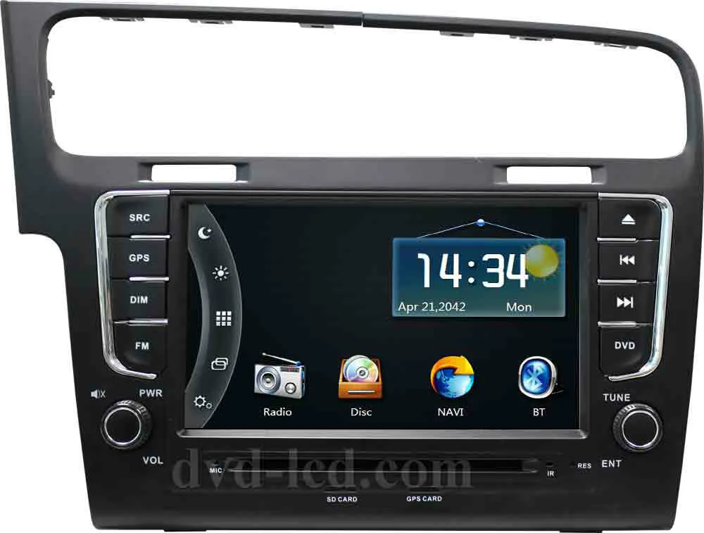 VW Golf 7 autoradio Car DVD GPS player Radio navigation Head units TV