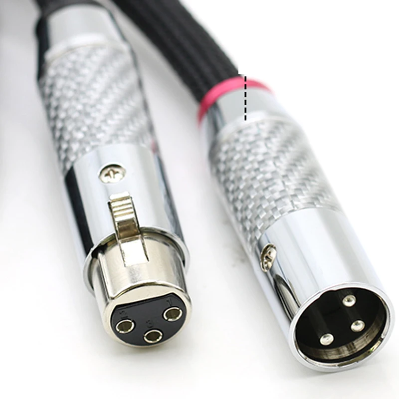 Hifi QED Подпись посеребренный кабель XLR углеродное волокно 3pin Разъем усилитель CD DVD