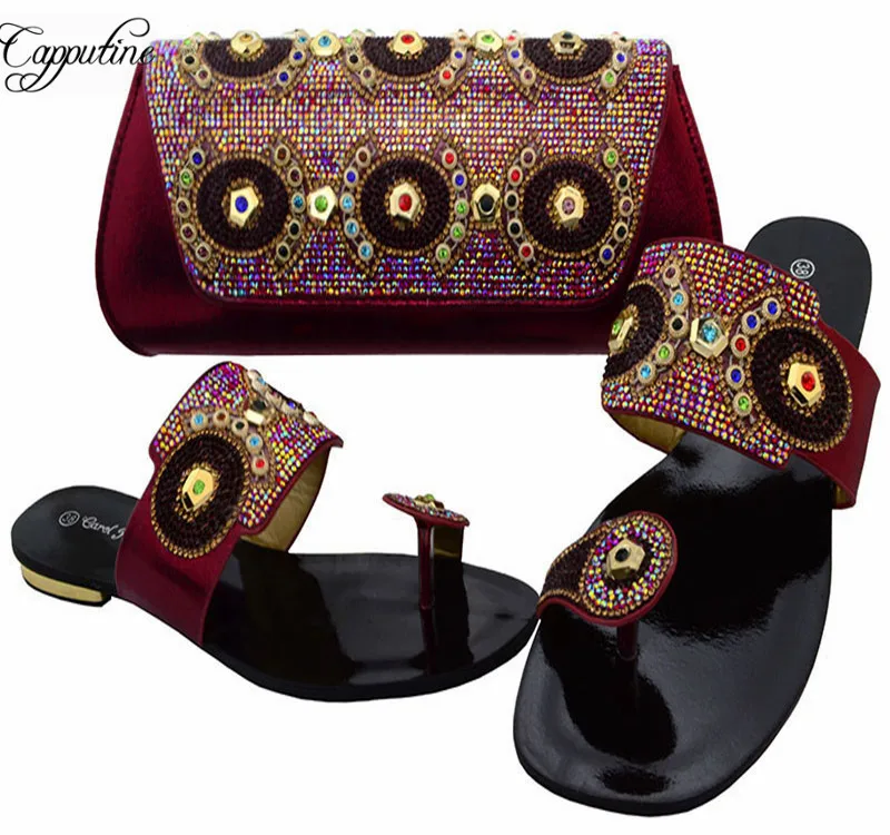 2017 Nigeria Elegant Shoes And Bag Set Africa Style Ladies High Heels