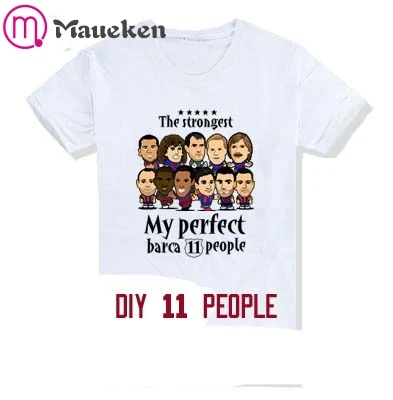 

The stongest Diy my perfect 11 people for retro barcelona messi tshirt cartoon maradona Ronaldinho puyol T SHIRT cotton T-shirts