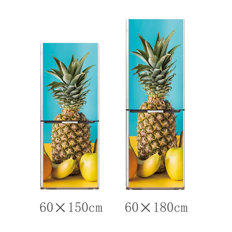 3D эффект ананас фрукты овощи узор на холодильник ПВХ Холодильник Дверь Кухня самоклеющиеся настенные стикеры s Декор