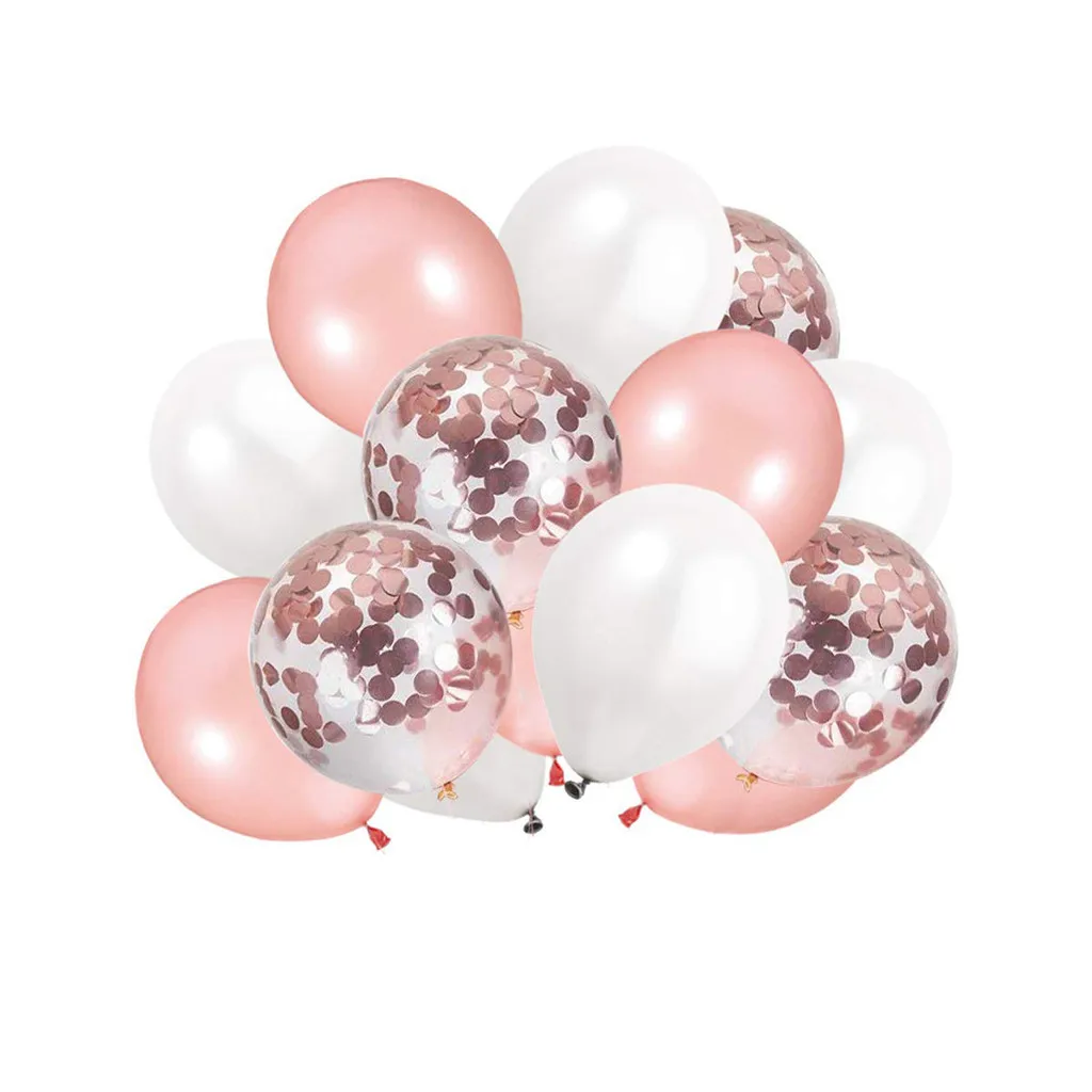 

50Pcs Rose Gold Confetti Balloons 12 Inch For Birthday Marriage Party Decoration